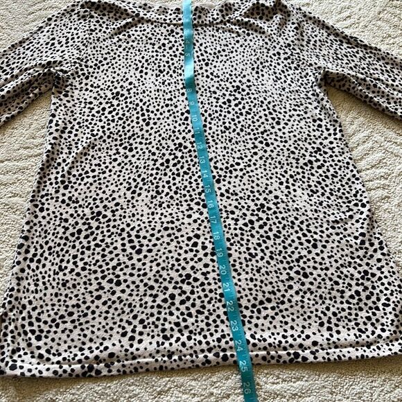 LADIES JJILL BOAT-NECK SWEATER OCELOT PATTERN Size Small 3/4 Sleeve - Picture 13 of 14